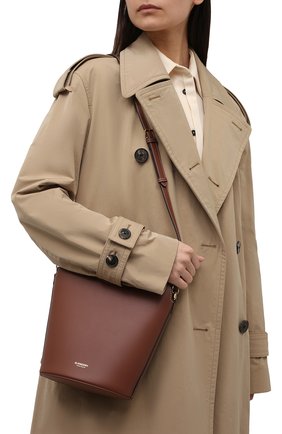 Женская сумка pocket  small BURBERRY коричневого цвета, арт. 8046241 | Фото 6 (Сумки: Сумки; Сумки-технические: Сумки top-handle; Материал: Натуральная кожа; Ремень/цепочка: На ремешке; Размер: small)