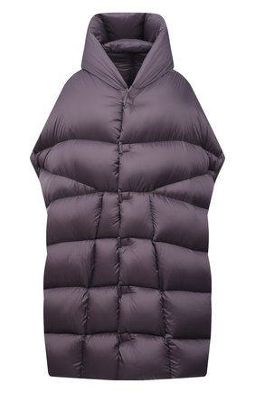 Женский пуховик без рукавов RICK OWENS фиолетового цвета по цене 175000 руб., арт. R002A7790/NZD4 | Фото 1 Женский пуховик без рукавов RICK OWENS фиолетового цвета, арт. R002A7790/NZD4 | Фото 1 (Рукава: Короткие; Материал внешний: Синтетический материал; Длина (верхняя одежда): До колена; Материал подклада: Синтетический материал; Материал утеплителя: Пух и перо; Стили: Минимализм; Кросс-КТ: Куртка, Пуховик)