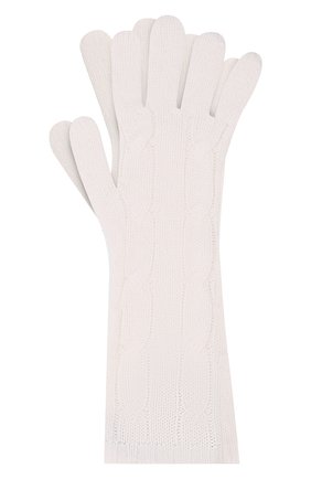 Женские кашемировые перчатки RALPH LAUREN белого цвета, арт. 290840298 | Фото 1 (Материал: Текстиль, Кашемир, Шерсть)