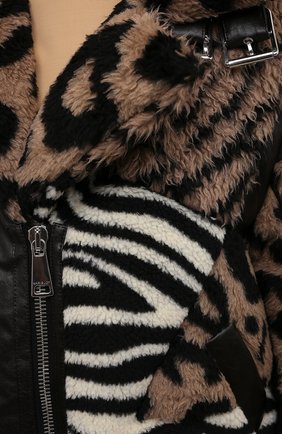 Женская пуховая куртка KHRISJOY разноцветного цвета, арт. CFMW056/FURMIX | Фото 5 (Кросс-КТ: Куртка; Рукава: Длинные; Стили: Гламурный; Женское Кросс-КТ: Пуховик-куртка; Материал внешний: Синтетический материал; Длина (верхняя одежда): Короткие; Материал утеплителя: Пух и перо)
