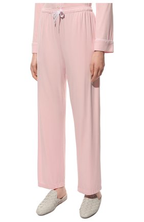 Женская пижама DEREK ROSE розового цвета, арт. 2034-LARA001 | Фото 5 (Рукава: Длинные; Длина Ж (юбки, платья, шорты): Мини; Длина (брюки, джинсы): Стандартные; Материал внешний: Синтетический материал; Длина (для топов): Стандартные)