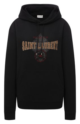 Женский хлопковое худи SAINT LAURENT темно-серого цвета по цене 79950 руб., арт. 673412/Y36LX | Фото 1 Женский хлопковое худи SAINT LAURENT темно-серого цвета, арт. 673412/Y36LX | Фото 1 (Рукава: Длинные; Длина (для топов): Стандартные; Материал внешний: Хлопок; Стили: Спорт-шик; Женское Кросс-КТ: Худи-одежда)