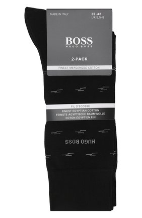 Мужские комплект из двух пар носков BOSS черного цвета по цене 2100 руб., арт. 50462479 | Фото 1 Мужские комплект из двух пар носков BOSS черного цвета, арт. 50462479 | Фото 1 (Материал внешний: Хлопок; Кросс-КТ: бельё)
