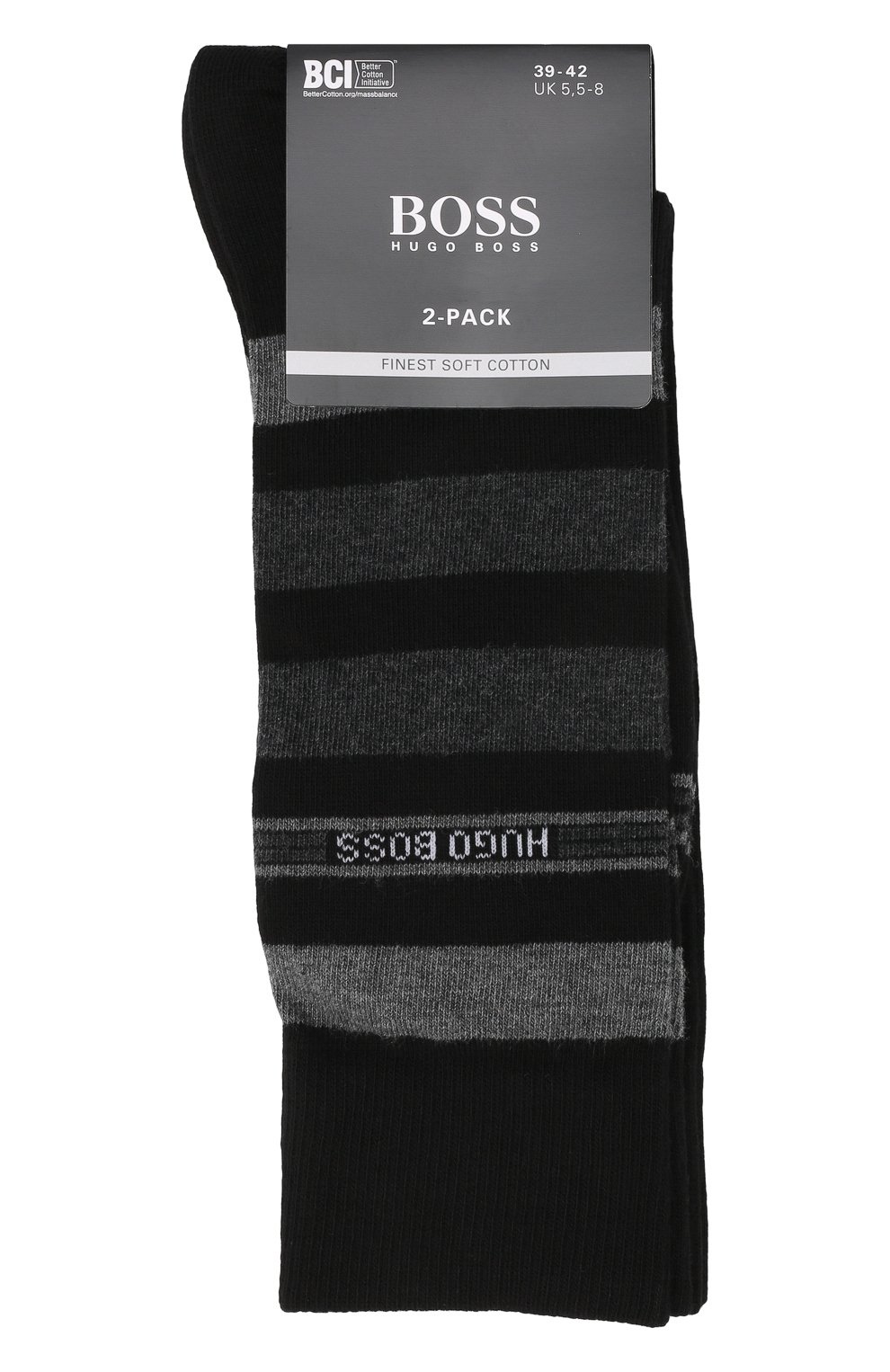 Мужские носки BOSS черного цвета, арт. 50462492 | Фото 1 (Кросс-КТ: бельё; Материал внешний: Хлопок)