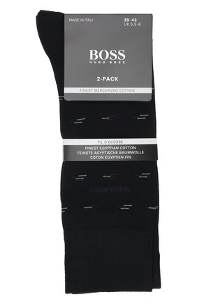 Мужские комплект из двух пар носков BOSS темно-синего цвета, арт. 50462479 | Фото 1 (Материал внешний: Хлопок; Кросс-КТ: бельё)