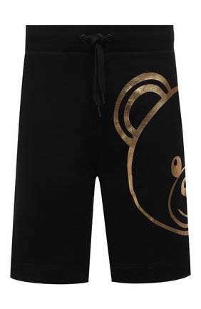 Мужские хлопковые шорты MOSCHINO черного цвета, арт. A4309/8113 | Фото 1 (Материал внешний: Хлопок; Кросс-КТ: домашняя одежда)