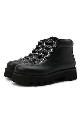 Женские кожаные ботинки PROENZA SCHOULER черного цвета по цене 51750 руб., арт. PS37230D/14220 | Фото 1 Женские кожаные ботинки PROENZA SCHOULER черного цвета, арт. PS37230D/14220 | Фото 1 (Каблук высота: Низкий; Материал утеплителя: Натуральный мех; Подошва: Платформа; Женское Кросс-КТ: Хайкеры-ботинки; Материал внешний: Кожа)