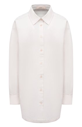 Женская хлопковая рубашка THE ROW белого цвета, арт. 5947W1493 | Фото 1 (Длина (для топов): Удлиненные; Рукава: Длинные; Материал внешний: Хлопок; Женское Кросс-КТ: Рубашка-одежда; Стили: Кэжуэл; Принт: Без принта)