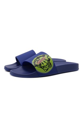 Мужские шлепанцы VERSACE синего цвета по цене 42450 руб., арт. DSU6516/1A02005 | Фото 1 Мужские шлепанцы VERSACE синего цвета, арт. DSU6516/1A02005 | Фото 1 (Материал внешний: Резина; Длина стельки: 29,8, 27,2, 29,2, 28, 30,5, 28,6; толщина подошвы: 2,3, 2,5; ширина носка стельки: 9,7, 10, 10,2)