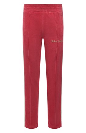 Мужские хлопковые брюки PALM ANGELS розового цвета, арт. PMCA007F21FAB0062861 | Фото 1 (Длина (брюки, джинсы): Стандартные; Материал внешний: Хлопок; Случай: Повседневный; Стили: Спорт-шик)