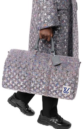 Мужская текстильная дорожная сумка keepall 50 LOUIS VUITTON разноцветного цвета по цене 410000 руб., арт. M58742 | Фото 2 Мужская текстильная дорожная сумка keepall 50 LOUIS VUITTON разноцветного цвета, арт. M58742 | Фото 2 (Материал: Текстиль)