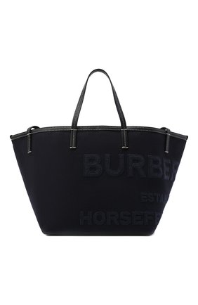 Женский сумка-шопер note medium BURBERRY темно-синего цвета, арт. 8044174 | Фото 1 (Материал: Текстиль; Размер: medium; Сумки-технические: Сумки-шопперы)