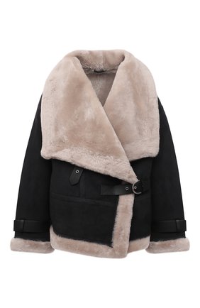 Женская дубленка SHOREDITCH SKI CLUB черно-белого цвета по цене 167000 руб., арт. PAW21/WL169V | Фото 1 Женская дубленка SHOREDITCH SKI CLUB черно-белого цвета, арт. PAW21/WL169V | Фото 1 (Рукава: Длинные; Материал внешний: Натуральный мех; Длина (верхняя одежда): Короткие; Стили: Гламурный; Женское Кросс-КТ: Мех)