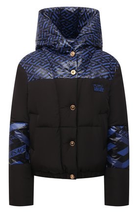 Женская пуховая куртка VERSACE синего цвета по цене 171500 руб., арт. 1001397/1A01822 | Фото 1 Женская пуховая куртка VERSACE синего цвета, арт. 1001397/1A01822 | Фото 1 (Рукава: Длинные; Длина (верхняя одежда): Короткие; Материал внешний: Синтетический материал; Материал подклада: Синтетический материал; Материал утеплителя: Пух и перо; Стили: Спорт-шик; Кросс-КТ: Куртка; Женское Кросс-КТ: Пуховик-куртка)