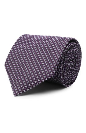 Мужской галстук BOSS фиолетового цвета, арт. 50466575 | Фото 1 (Принт: С принтом)