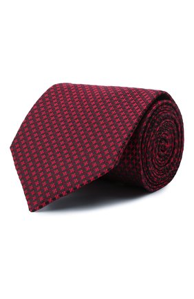Мужской галстук BOSS красного цвета, арт. 50466575 | Фото 1 (Принт: С принтом)