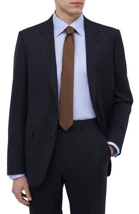 Мужской шелковый галстук BOSS светло-коричневого цвета, арт. 50466836 | Фото 2 (Материал: Шелк, Текстиль; Принт: С принтом)