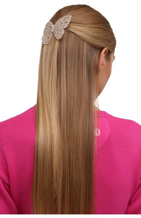 Женская заколка для волос ALEXANDRE DE PARIS бежевого цвета, арт. ATB-17517-02 I | Фото 2 (Материал: Текстиль, Синтетический материал)