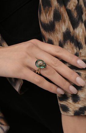 Женское кольцо numina SWAROVSKI зеленого цвета, арт. 5620767 | Фото 2 (Материал: Металл, Кристаллы)