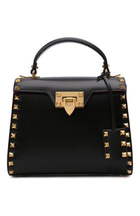 Женская сумка alcove small VALENTINO черного цвета по цене 209000 руб., арт. WW0B0J71/WAX | Фото 1 Женская сумка alcove small VALENTINO черного цвета, арт. WW0B0J71/WAX | Фото 1 (Размер: small; Ремень/цепочка: На ремешке; Материал: Натуральная кожа; Сумки-технические: Сумки top-handle)