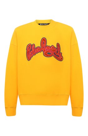 Мужской хлопковый свитшот PALM ANGELS желтого цвета по цене 56700 руб., арт. PMBA026F21FLE0061820 | Фото 1 Мужской хлопковый свитшот PALM ANGELS желтого цвета, арт. PMBA026F21FLE0061820 | Фото 1 (Длина (для топов): Стандартные; Материал внешний: Хлопок; Рукава: Длинные; Мужское Кросс-КТ: свитшот-одежда; Стили: Спорт-шик; Принт: С принтом)
