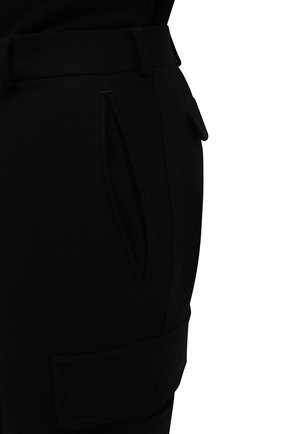 Мужские шерстяные брюки-карго RALPH LAUREN черного цвета, арт. 790860051 | Фото 5 (Силуэт М (брюки): Карго; Материал внешний: Шерсть; Длина (брюки, джинсы): Стандартные; Случай: Повседневный; Стили: Кэжуэл)