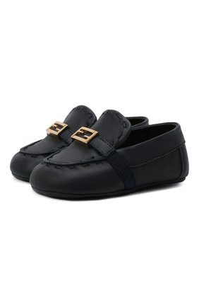 Детские кожаные пинетки FENDI темно-синего цвета по цене 21450 руб., арт. BMR089/NBA | Фото 1 Детские кожаные пинетки FENDI темно-синего цвета, арт. BMR089/NBA | Фото 1