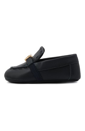 Детские кожаные пинетки FENDI темно-синего цвета по цене 21450 руб., арт. BMR089/NBA | Фото 2 Детские кожаные пинетки FENDI темно-синего цвета, арт. BMR089/NBA | Фото 2