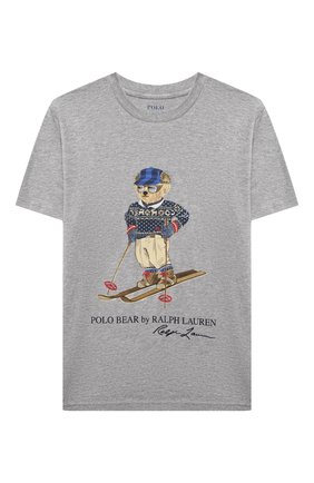 Детская хлопковая футболка POLO RALPH LAUREN серого цвета по цене 4265 руб., арт. 323853790 | Фото 1 Детская хлопковая футболка POLO RALPH LAUREN серого цвета, арт. 323853790 | Фото 1 (Рукава: Короткие; Материал внешний: Хлопок; Ростовка одежда: 13 - 15 лет | 158 см, 10 - 11 лет | 140 - 146см, 9 лет | 134 см, 16 лет | 164 см)