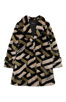 Детская шуба VERSACE разноцветного цвета по цене 55600 руб., арт. 1000560/1A01851/8A-14A | Фото 1 Детская шуба VERSACE разноцветного цвета, арт. 1000560/1A01851/8A-14A | Фото 1 (Рукава: Длинные; Материал внешний: Синтетический материал; Материал подклада: Купро; Одежда девочки: Одежда девочки)