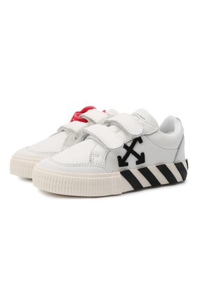 Детские кожаные кеды OFF-WHITE белого цвета по цене 21800 руб., арт. 0BIA005F21LEA0010110 | Фото 1 Детские кожаные кеды OFF-WHITE белого цвета, арт. 0BIA005F21LEA0010110 | Фото 1 (Материал внутренний: Текстиль; Материал внешний: Кожа; Обувь мальчики: Обувь мальчики)