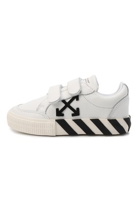 Детские кожаные кеды OFF-WHITE белого цвета по цене 21800 руб., арт. 0BIA005F21LEA0010110 | Фото 2 Детские кожаные кеды OFF-WHITE белого цвета, арт. 0BIA005F21LEA0010110 | Фото 2 (Материал внутренний: Текстиль; Материал внешний: Кожа; Обувь мальчики: Обувь мальчики)