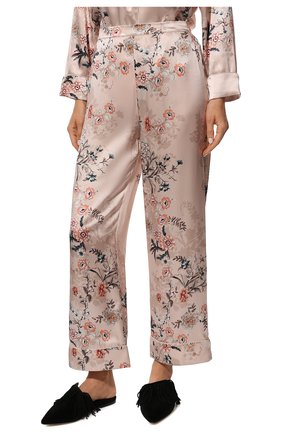 Женская шелковая пижама LUNA DI SETA светло-розового цвета, арт. VLST60835 | Фото 5 (Материал внешний: Шелк; Рукава: Длинные; Длина Ж (юбки, платья, шорты): Мини; Длина (брюки, джинсы): Стандартные; Длина (для топов): Стандартные)
