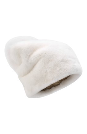 Женская шапка из меха норки и песца FURLAND белого цвета, арт. 0091900110005600359 | Фото 1 (Материал: Натуральный мех)