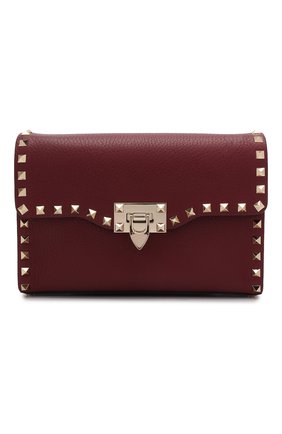 Женская сумка rockstud medium VALENTINO бордового цвета по цене 95700 руб., арт. WW2B0181/VSF | Фото 1 Женская сумка rockstud medium VALENTINO бордового цвета, арт. WW2B0181/VSF | Фото 1 (Ремень/цепочка: На ремешке; Размер: medium; Материал: Натуральная кожа; Сумки-технические: Сумки через плечо)