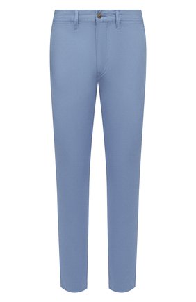 Мужские хлопковые брюки POLO RALPH LAUREN голубого цвета, арт. 710704176 | Фото 1 (Длина (брюки, джинсы): Стандартные; Материал внешний: Хлопок; Случай: Повседневный; Стили: Кэжуэл; Силуэт М (брюки): Чиносы)