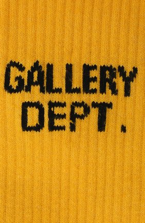 Мужские носки GALLERY DEPT. желтого цвета по цене 4375 руб., арт. GD-CS-9045 | Фото 2 Мужские носки GALLERY DEPT. желтого цвета, арт. GD-CS-9045 | Фото 2 (Материал внешний: Синтетический материал, Хлопок; Кросс-КТ: бельё)