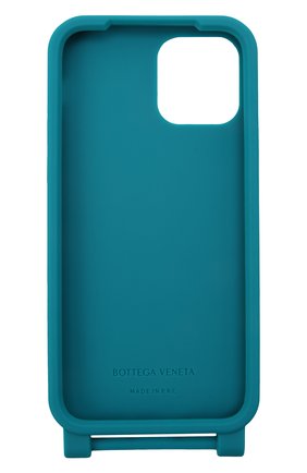 Чехол для iphone 12/12 pro BOTTEGA VENETA бирюзового цвета, арт. 680029/V0EY0 | Фото 2 (Материал: Пластик)