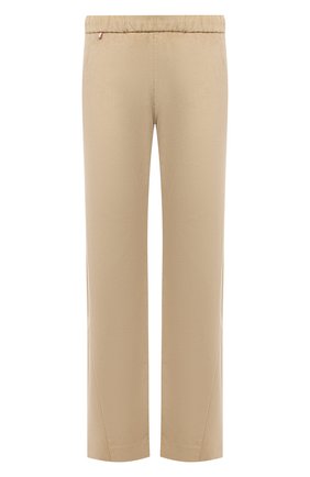 Мужские хлопковые брюки MONCLER бежевого цвета, арт. G2-091-2A000-32-595HX | Фото 1 (Материал внешний: Хлопок; Длина (брюки, джинсы): Стандартные; Случай: Повседневный; Стили: Кэжуэл)