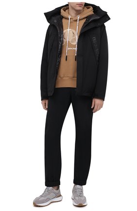 Мужская пуховая куртка dilliers MONCLER черного цвета по цене 119500 руб., арт. G2-091-1A001-47-539HW | Фото 2 Мужская пуховая куртка dilliers MONCLER черного цвета, арт. G2-091-1A001-47-539HW | Фото 2 (Рукава: Длинные; Материал внешний: Синтетический материал; Материал утеплителя: Пух и перо; Материал подклада: Синтетический материал; Длина (верхняя одежда): Короткие; Кросс-КТ: Куртка; Мужское Кросс-КТ: пуховик-короткий; Стили: Спорт-шик)