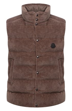 Мужской пуховый жилет tibb MONCLER коричневого цвета по цене 88650 руб., арт. G2-091-1A000-96-595HA | Фото 1 Мужской пуховый жилет tibb MONCLER коричневого цвета, арт. G2-091-1A000-96-595HA | Фото 1 (Материал подклада: Синтетический материал; Материал утеплителя: Пух и перо; Материал внешний: Хлопок; Длина (верхняя одежда): Короткие; Кросс-КТ: Пуховик, Куртка; Стили: Кэжуэл)