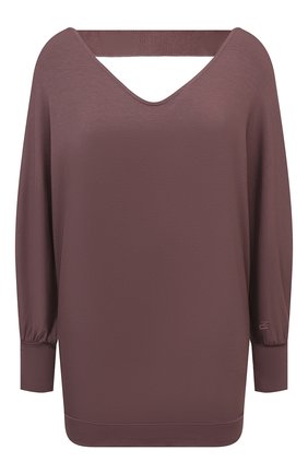 Женская пуловер MAISON LEJABY серого цвета, арт. N0345 | Фото 1 (Рукава: Длинные; Длина (для топов): Укороченные; Материал внешний: Синтетический материал; Женское Кросс-КТ: Пуловер-белье)