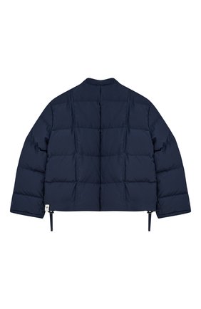 Женская куртка JIL SANDER темно-синего цвета, арт. JPPU440094/WU461200A | Фото 2 (Материал внешний: Синтетический материал; Рукава: Длинные; Длина (верхняя одежда): Длинные; Стили: Спорт-шик; Кросс-КТ: Пуховик, Куртка)