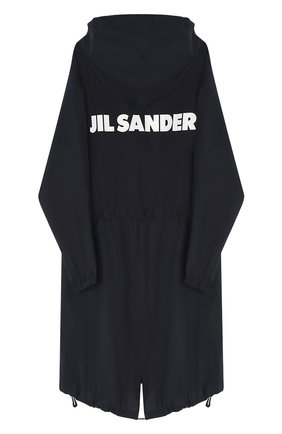Женский хлопковый плащ JIL SANDER темно-синего цвета по цене 162500 руб., арт. JSEU430005/WU245036 | Фото 2 Женский хлопковый плащ JIL SANDER темно-синего цвета, арт. JSEU430005/WU245036 | Фото 2 (Материал внешний: Хлопок; Стили: Спорт-шик; Рукава: Длинные; Длина (верхняя одежда): До колена)