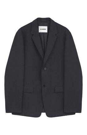 Мужской шерстяной костюм JIL SANDER темно-синего цвета по цене 149000 руб., арт. JSIU200301/MU200200 | Фото 2 Мужской шерстяной костюм JIL SANDER темно-синего цвета, арт. JSIU200301/MU200200 | Фото 2 (Материал внешний: Шерсть; 1-2-бортные: Однобортные; Стили: Минимализм)