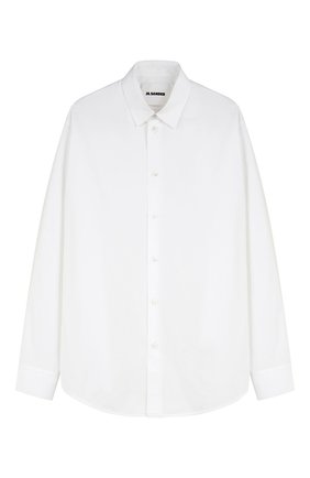 Мужская рубашка JIL SANDER белого цвета по цене 31700 руб., арт. JSIU600226/MU245500 | Фото 1 Мужская рубашка JIL SANDER белого цвета, арт. JSIU600226/MU245500 | Фото 1 (Рукава: Длинные; Принт: Однотонные; Случай: Повседневный; Воротник: Кент; Стили: Минимализм; Манжеты: На пуговицах)