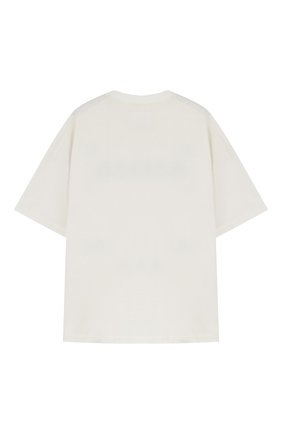 Мужская хлопковая футболка JIL SANDER кремвого цвета по цене 26300 руб., арт. JSMU707045/MU248708 | Фото 2 Мужская хлопковая футболка JIL SANDER кремвого цвета, арт. JSMU707045/MU248708 | Фото 2 (Материал внешний: Хлопок; Рукава: Короткие; Принт: С принтом; Стили: Минимализм)