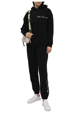 Женский хлопковый костюм SEVEN LAB черного цвета, арт. HPW-PF black | Фото 1 (Длина (брюки, джинсы): Стандартные; Рукава: Длинные; Материал внешний: Хлопок, Синтетический материал; Кросс-КТ: Трикотаж; Стили: Спорт-шик; Женское Кросс-КТ: Комбинезон-одежда)