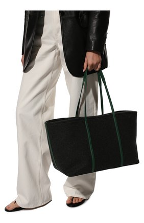 Женский сумка-тоут LORO PIANA серого цвета, арт. FAL9328 | Фото 2 (Размер: large; Материал: Текстиль; Сумки-технические: Сумки-шопперы)