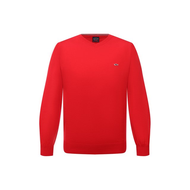 Шерстяной пуловер Paul&Shark 11311017/FLV, цвет красный, размер 50 11311017/FLV - фото 1